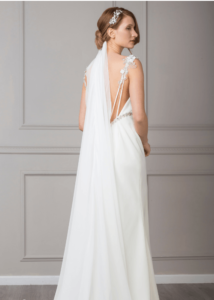 sexy low backless bridal gown