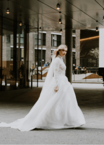 Designer wedding dresses, modern two piece lace wedding dress